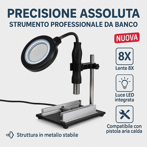 Lente ingrandimento con - 8x,